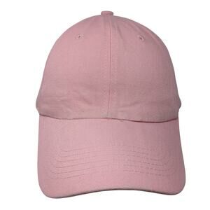 Ethos Slideback Baseball Cap Pink One Size Adjustable Vented Holes Blank